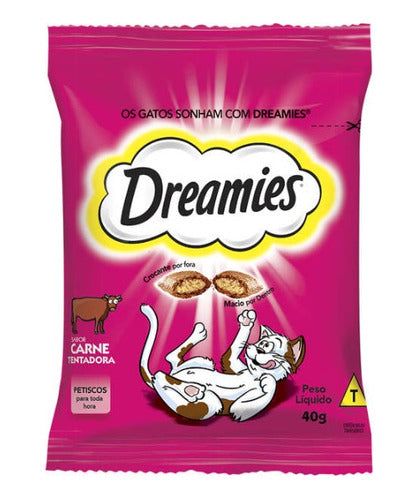 Petisco Gatos Dreamies Carne,frango,queijo,salmao 40g Cada 1