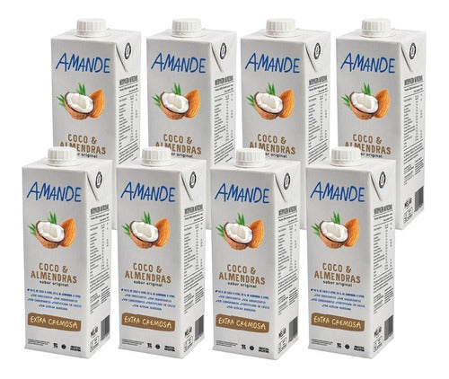 Bebida Vegetal Almendras Y Coco Amande Sin Tacc 1 Lt Pack X8 0