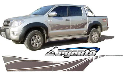 Toyota Franjas Laterales Hilux SRV 2010 Adhesivos Calcos LG 1