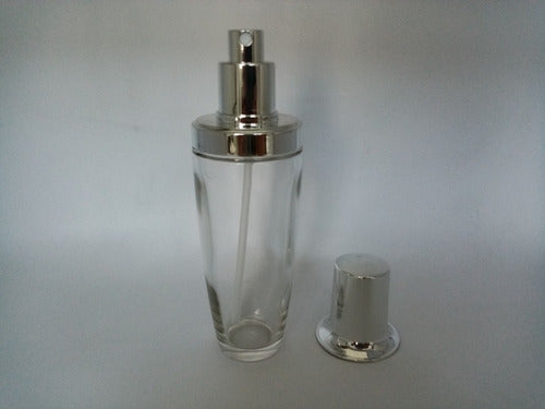 Frasco Para Perfume De 50ml Con Spray Plata (4 Unidades) 1