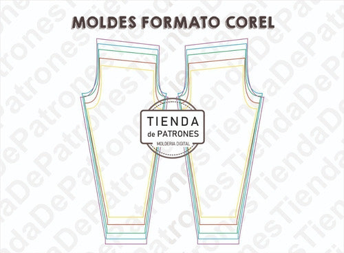 Molde Patron Coreldraw Calza Legging Niñas Talles Del 6 A 14 0