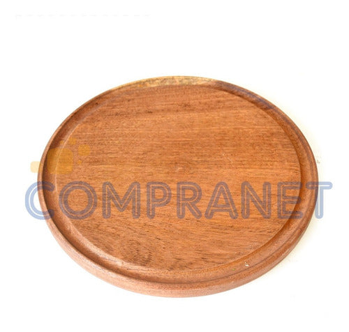 Compranet Wooden Plate for BBQ Algarrobo, 22 cm Diameter, 11593 3