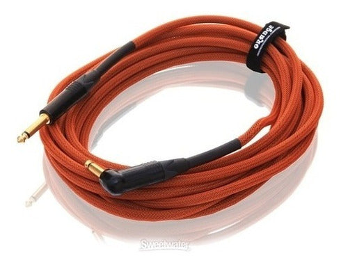 Orange Cable 6 Mts 1 Straight Plug to Angled Plug - Undergroundweb 0