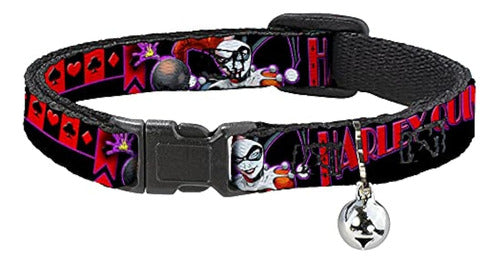 Cat Collar Breakaway Harley Quinn Bomb Poses Trajes Negro Pú 0