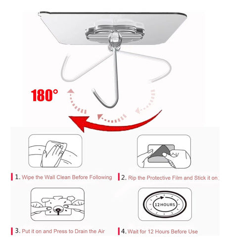 DDMY Ganchos Adhesivos Pared Cocina Baño Parrillero - Hasta 5 Kgs 5