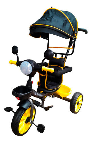 Triciclo Babymovil Tzt60 Con Luz Amarillo 0