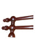 Wooden Curtain Rod Set 22mm Double X 2m, Brackets and Terminals Included 1