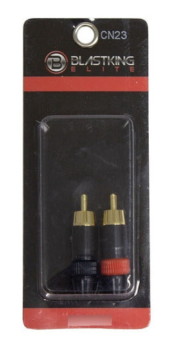 Blastking Set X 2 Plug RCA Metalicos Para Armar Cables De Audio 1