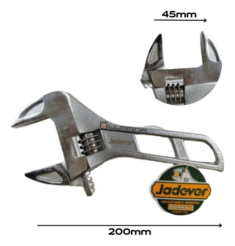 Jadever Adjustable Industrial Short Wrench 8 Inches 1