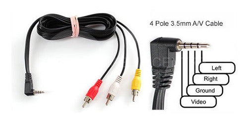 Cable Audio/video Plug 3.5 A 3 Rca (camcoder A Tv) 1