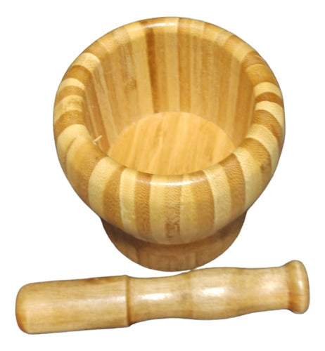 Wooden Culinary Mortar and Pestle Set Kitchen New 2