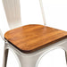 Homeshop Sillas Tolix X 4 Un. Diseño Industrial Metal Asiento Madera 3