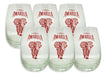 Set of 6 Transparent Glass Amarula Design Tumblers 400ml 0