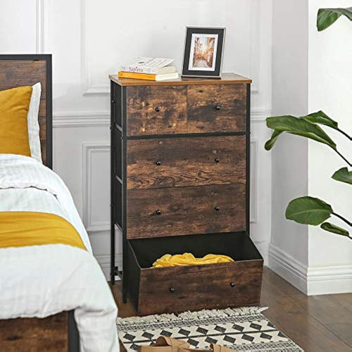 Songmics Rustic Dresser with Drawers, Storage Tower 1