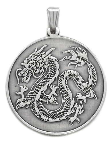 Chinese Dragon 925 Silver Pendant 0
