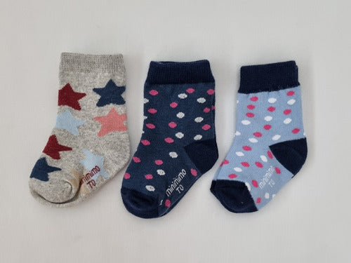 Mimo y Co. Pack X3 Baby Socks - Size 0 (9-12 Months) New 0