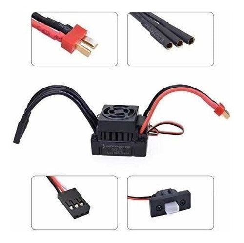 3650 3100kv Brushless Motor And 60a Esc Combo Set/waterproof 5