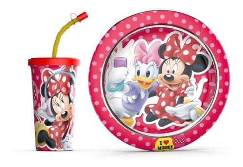 Bel Gioco Set Infantil Plato Plastico + Vaso Sport Minnie Mouse Disney 0