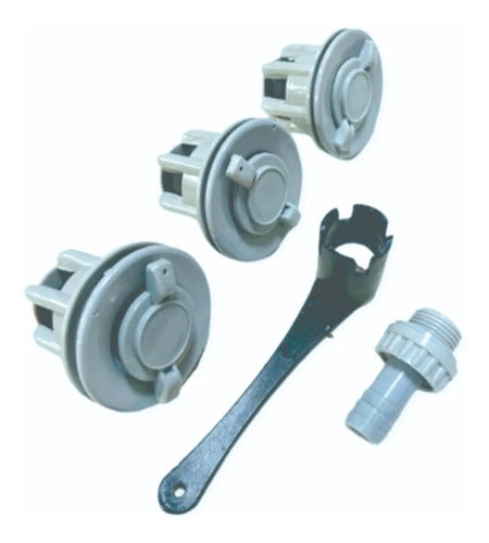 Belli Air Valves (3 Un.) 1/2 for Semi-Rigid + Inflator Nozzle + Installation Key 0