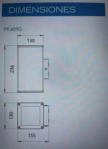 Lucciola Aplique Plafón Exterior Pr609g.nt.01 15wgu10 Bidire 3