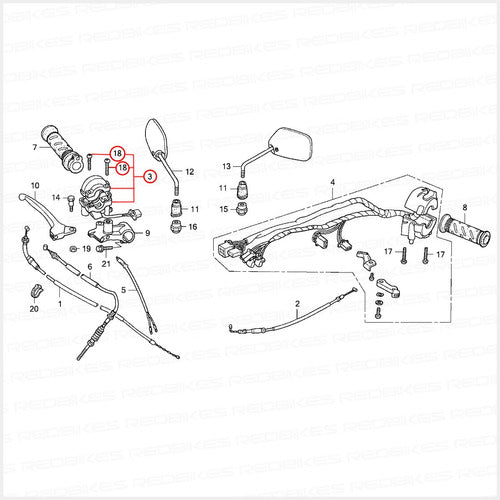 Comando De Arranque Honda Wave Nf 100 Original Kk 3