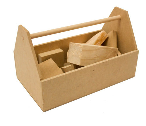 Puntitos Carpintería Wooden Block Box for Kids 0