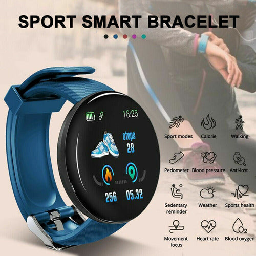 Smartwatch Intelligent D18 Blue Premium Digital 2
