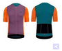 Magenta Melange Tricolor Cycling Jersey with Full Zipper and Back Pockets 1