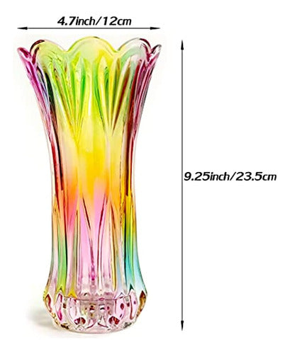 Eweigeer Colorful Glass Vase for Home Decoration 2