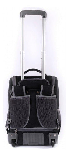 Elf Black Smooth Rubber Base Backpack with Trolley 6444B 2