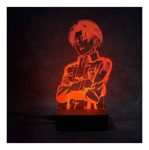 Dreammakerdeco LED Lamp 3D Anime Attack On Titan Levi Ackerman 1