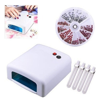 Pro Nail Dryer 36W LED UV Acrylic Curing Kit 1