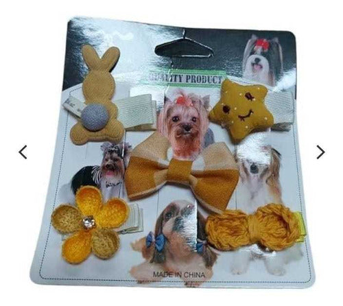 Lili Pet Pinzas Broches Para Pelo De Perro/set X 5 Un -varios Diseños 1