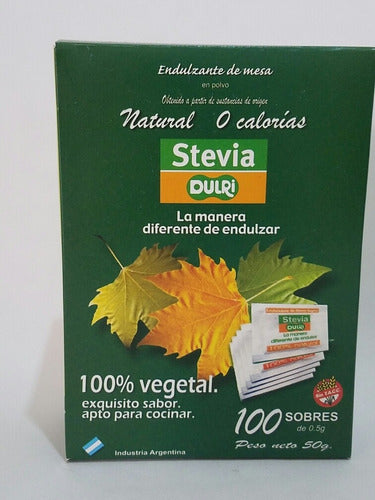 Stevia Dulri Powdered X 100 Sachets X 3 Boxes (Natural) 0