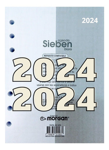 Morgan Sieben 2022 Replacement Diary Days Only 14 X 19 cm 0