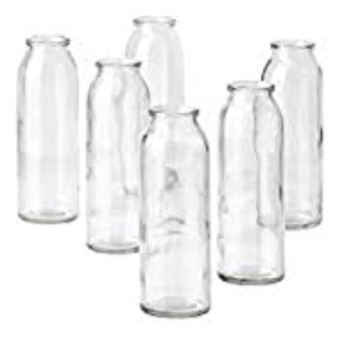 ~? Serene Spaces Living Clear Glass Bud Jarrones, Juego De 6 0