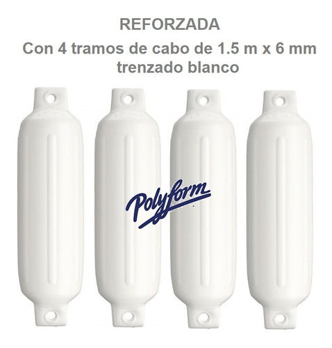 Polyform Defensa Inflable Nautica Blanca G2 1