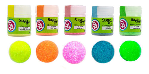 Kit Glitter Comestível Sugarart 14 Unidades Decoração Bolo 3