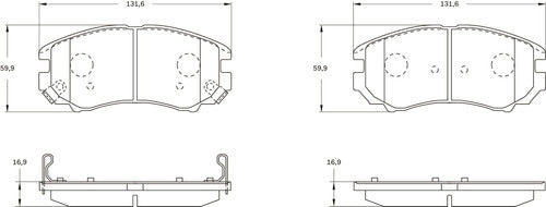 Bosch Brake Pads for Hyundai Tucson 2005/Azera 3.3 V6 2006 1