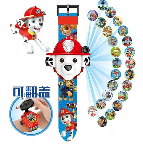 Reloj Paw Patrol (marshall) Proyector Infantil 24 Imagenes 1