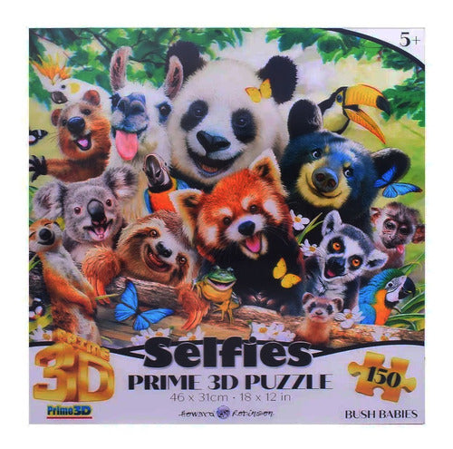 Prime 3D Puzzle Rompecabezas 150 Piezas Selfie Animales Bosq 0