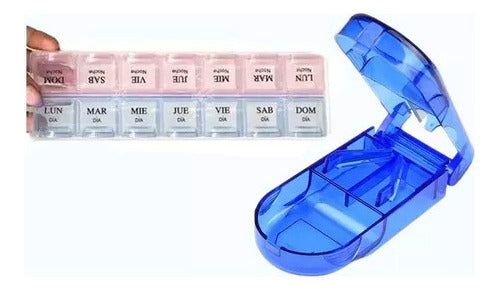 Oasis Weekly Medication Organizer Kit - 2 Units with Pill Cutter 4