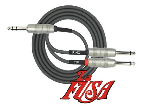 Kirlin Audio Cable 2 Plugs TS to a Plug TRS Y-336PR 10ft 0