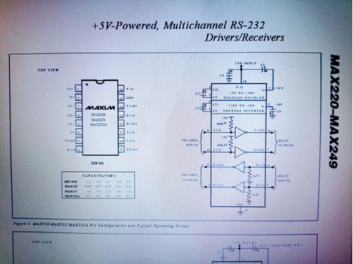 Maxim MAX233 Integrated Circuit Controller/Receiver RS232 (Pack of 2) 2