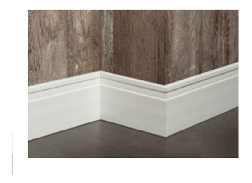 Pre-painted MDF Baseboards 7 cm Height x 12mm x Meter 1