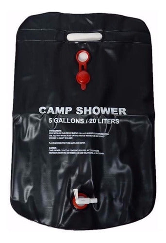 Ducha Camping Bolsa 20 Litros Chuveiro Portatil Agua Quente 6