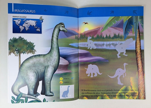 Lote X 4 Libros Pegando Dinosaurios Con Autoadhesivos 5