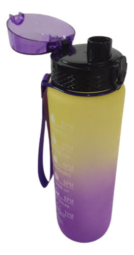 Das Informatica Sports Water Bottle 1 L Motivational Rigid Spout with Strap 0