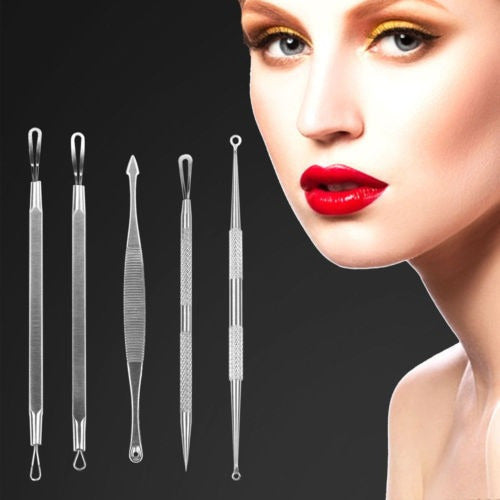 5 X Blackhead Acne Comedones Pimple Defect Extractor Remover Tool Kit 2