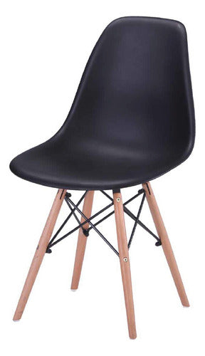 Welaman Silla Eames Butaca Moderna Asiento Acrilico Negro 0